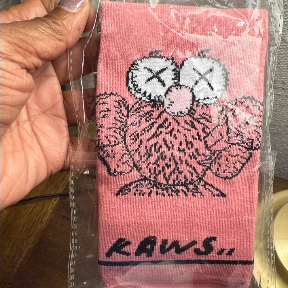 KAWS Pink Bird Design Socks